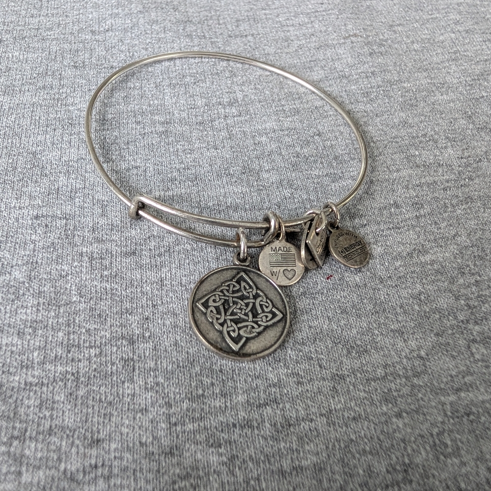 Silver Charm Bangle Bracelet